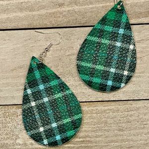 Faux Printed Leather Earrings